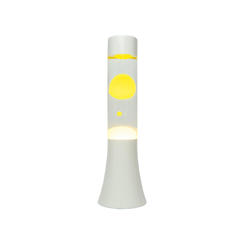 Fisura Lava Lampe Fisura "Mini" | Yellow & White | Sanfte Farbspiele