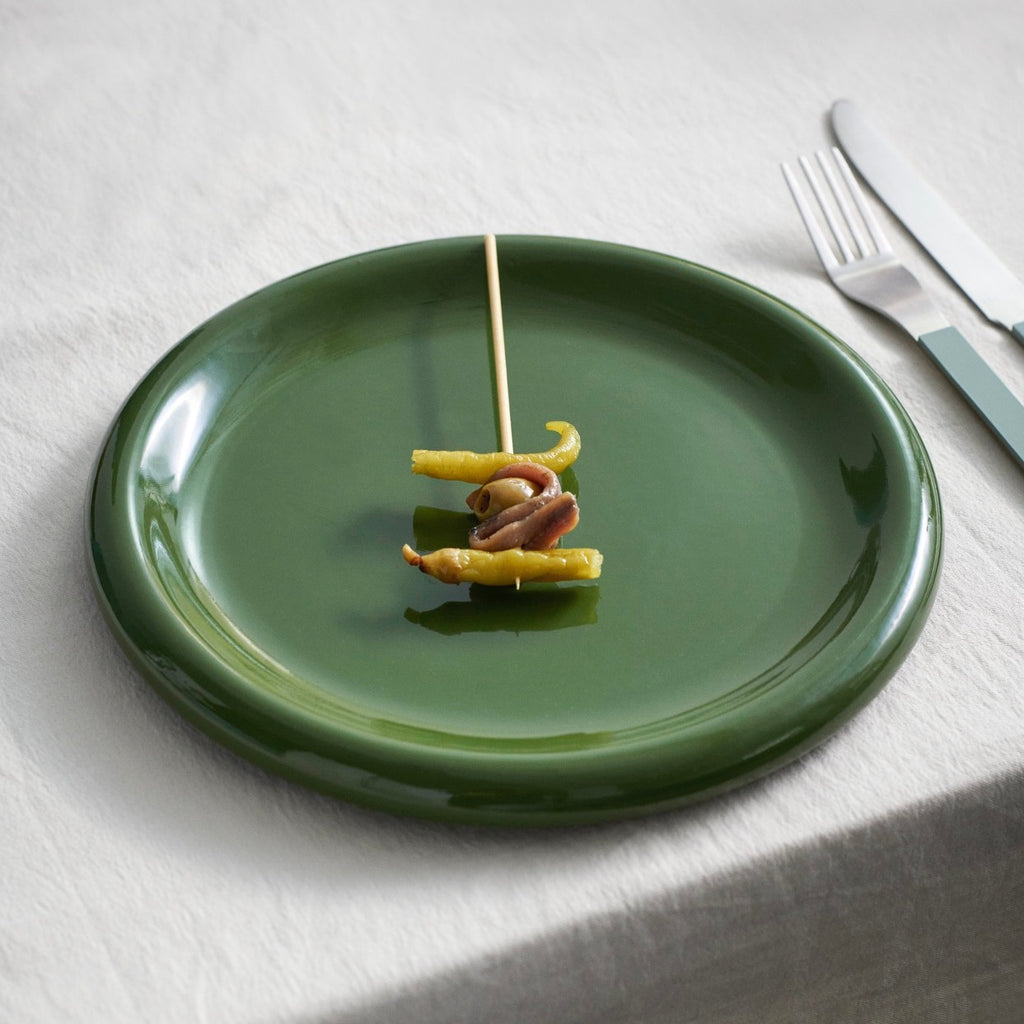HAY Teller „Barro Plate Green 18 cm“ | 2er-Set für kleine Gänge | HAY