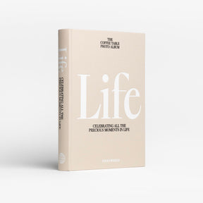 PRINTWORKS Fotobuch "Life" (Beige) | PRINTWORKS | Album mit Stoffeinband