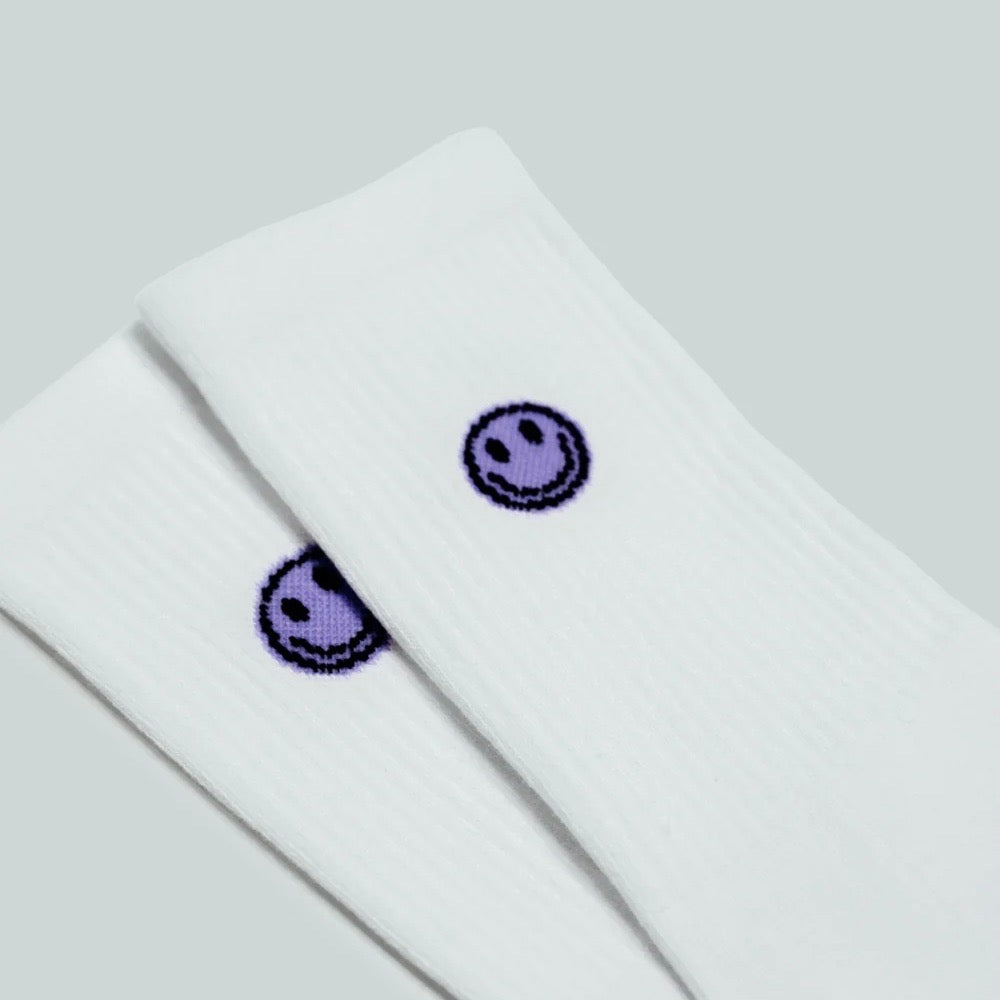 NO BAD DAYS CLUB Socken "Smiley Lavender" No Bad Days Club | aus Baumwolle in Portugal hergestellt