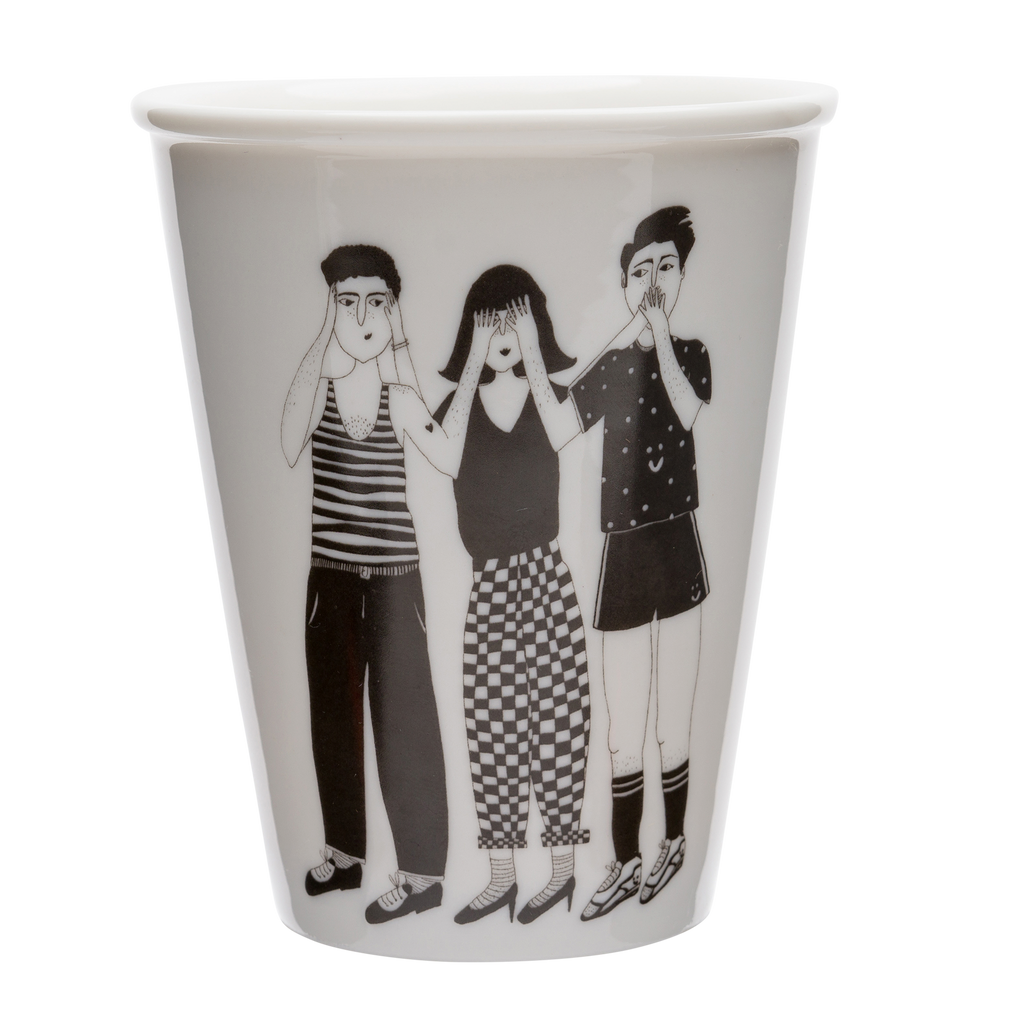 helen b Becher helen b "Hear, see and shut up" | Design Mug mit Illustrationen von Helen Blanchaert