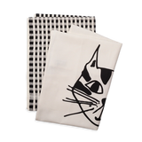 helen b Geschirrtücher “Kitty” (2er Set) | Katzen-Look für die Küche | helen b
