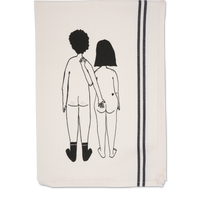 helen b Geschirrtuch helen b "Naked Couple Back" | 100% Baumwolle | mit Illustrationen von Helen Blanchaert