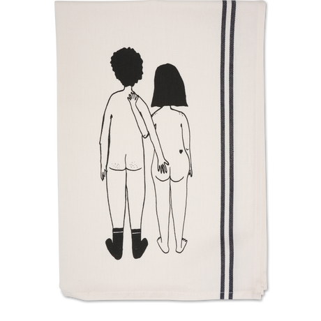 helen b Geschirrtuch helen b "Naked Couple Back" | 100% Baumwolle | mit Illustrationen von Helen Blanchaert