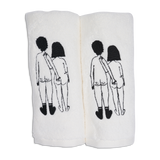 helen b Gästehandtücher helen b "Naked Couple Back" | mit Illustrationen von Helen Blanchaert (2 Stk.)
