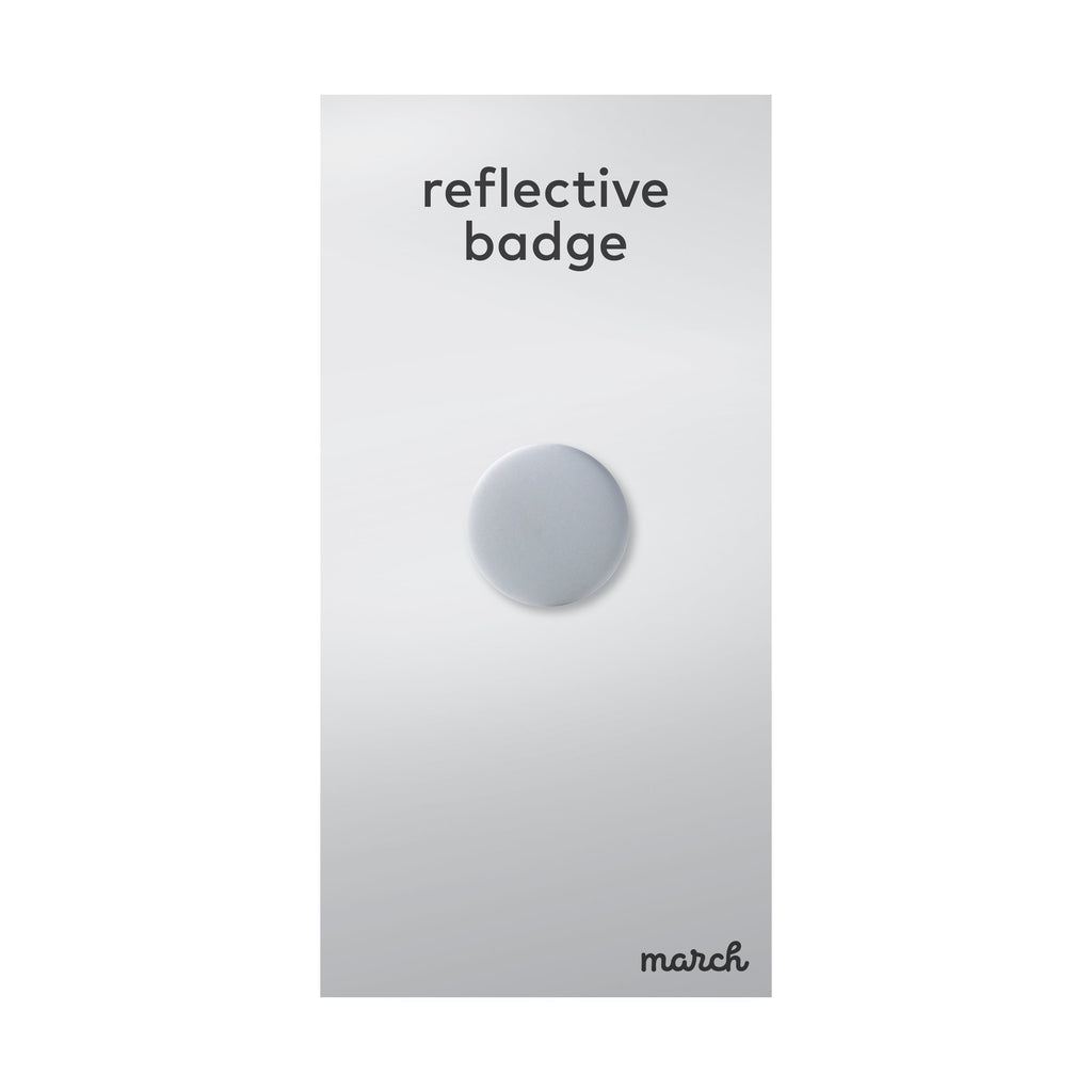 March Design Studio Reflective Badge Mini White