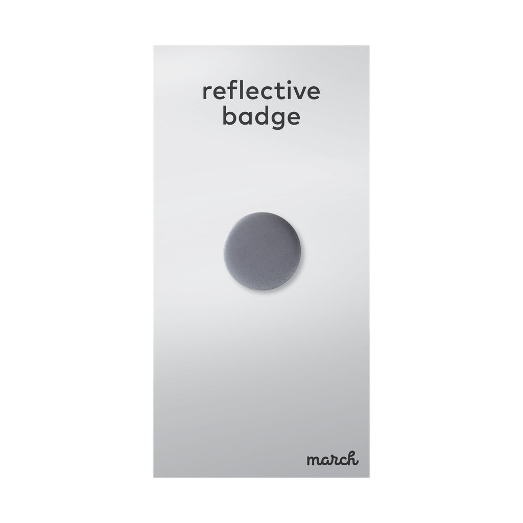 March Design Studio Reflective Badge Mini Silver