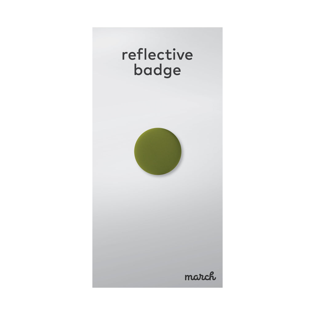 March Design Studio Reflective Badge Mini Khaki