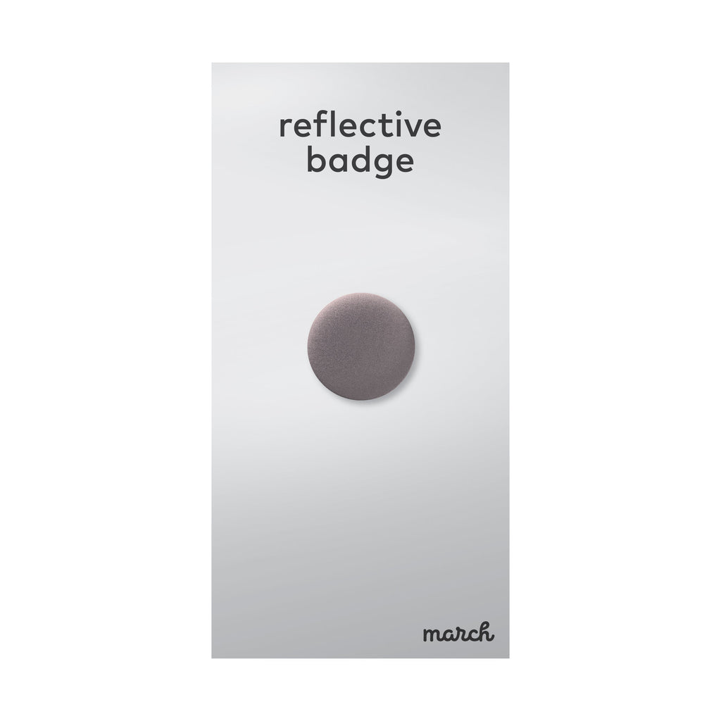 March Design Studio Reflective Badge Mini Metallic Pink