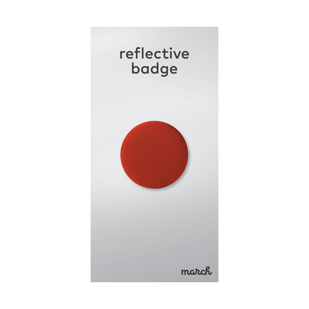 March Design Studio Reflective Badge Maxi Red