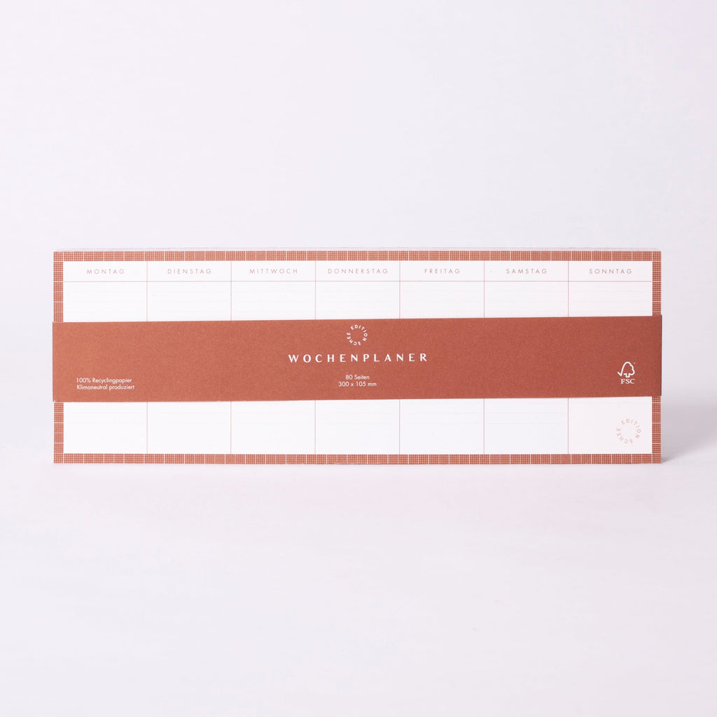 Edition SCHEE Wochenplaner Milimeter Rot