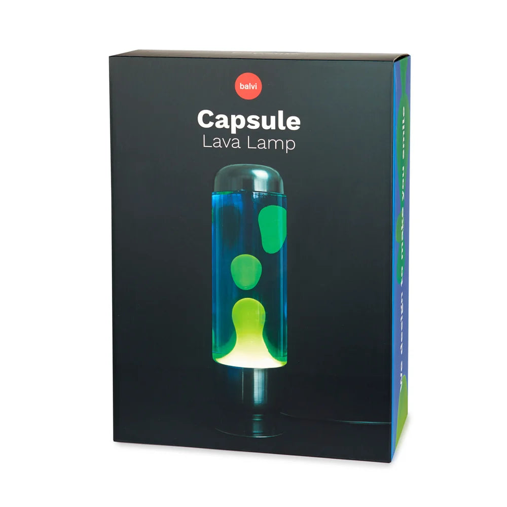 Balvi Lava Lampe “Capsule” Blue/Lime | Retro Design | Balvi