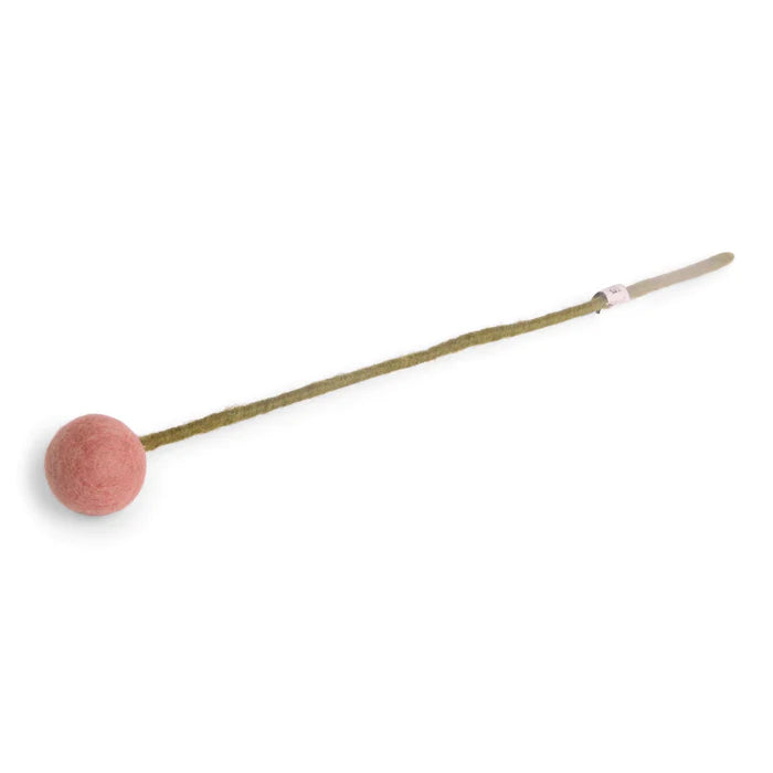 Gry & Sif Filzblume Rund Dusty Red (3cm)