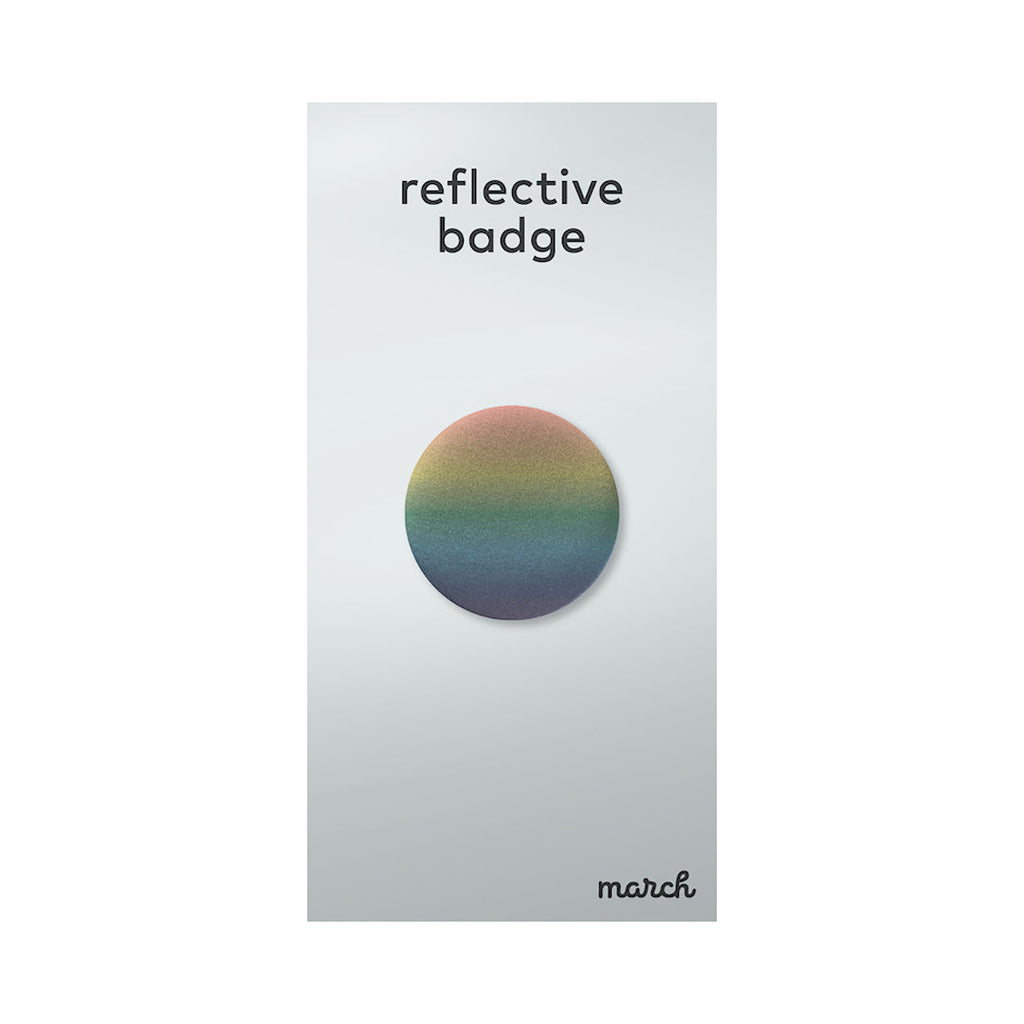 March Design Studio Reflective Badge Maxi Rainbow