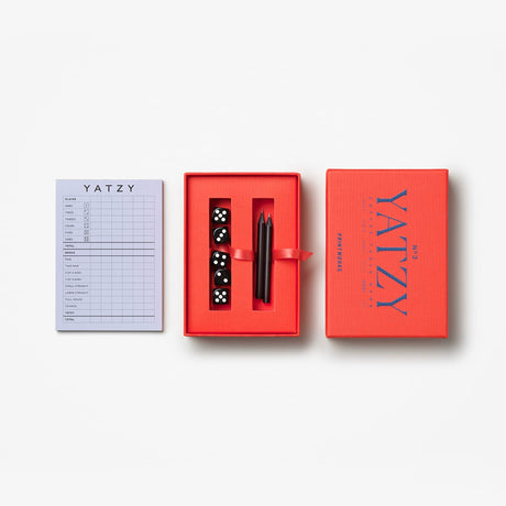 PRINTWORKS Spiel “Classic Yatzy” Red | Design Würfelspiel | PRINTWORKS