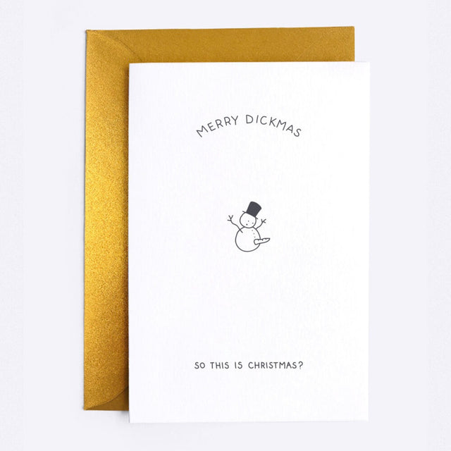 Dicks Don't Lie Grußkarte "So This is Christmas" von Dicks Don't Lie | Frohe Weihnachten und besinnliche Feiertage