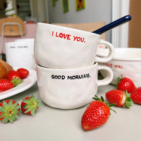 anna & nina Cappuccinotasse "I Love You" | anna & nina | handbemalt