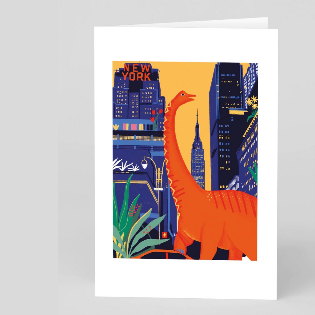 Ohh Deer Grußkarte "New York Godzilla"