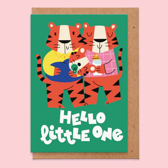 Studio Boketto Grußkarte Studio Boketto "Hello Little One" | Klappkarte in A6 aus 350g/m² Papier, Recycling Umschlag