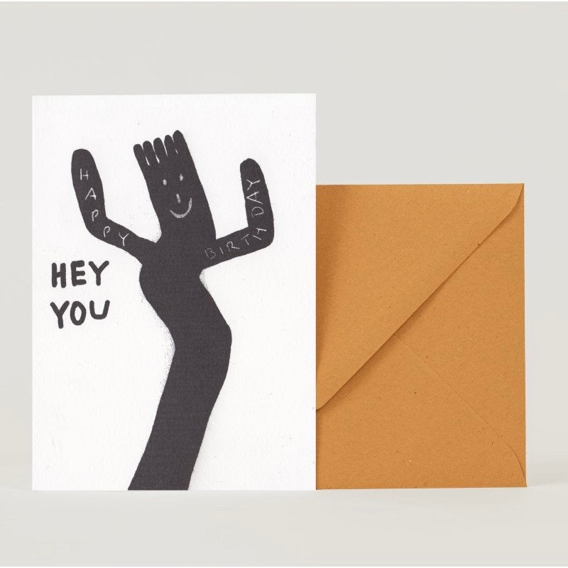 Superjuju Grußkarte "Hey You! Happy Birthday" von Superjuju | Din-A6 Klappkarte mit passendem Umschlag