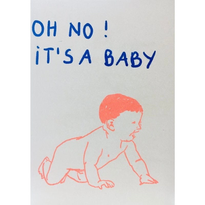 Superjuju Grußkarte "Oh no! It´s a baby" von Superjuju | Din-A6 Klappkarte mit passendem Umschlag
