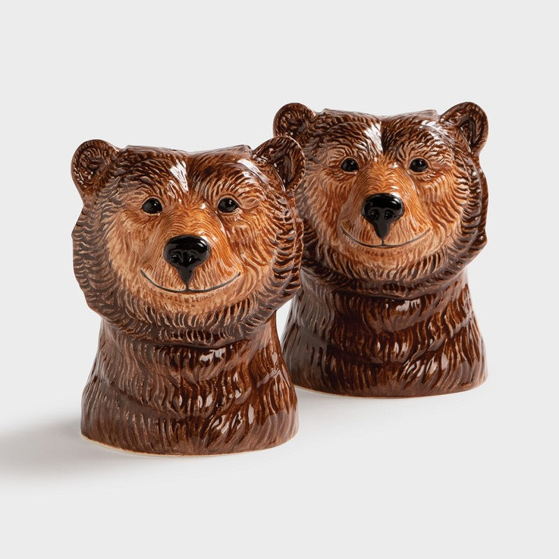 &Klevering Salz- und Pfefferstreuer "Grizzly Bear" von &Klevering | Ikonische Grizzly-Bären aus Keramik