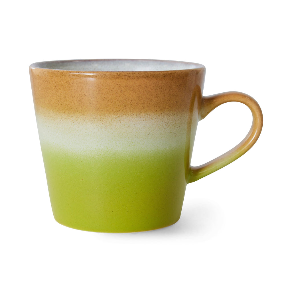 HKliving Cappucino Tasse HKliving "70s Ceramics Eclipse" | 300ml Steingut-Tasse im Retro-Design