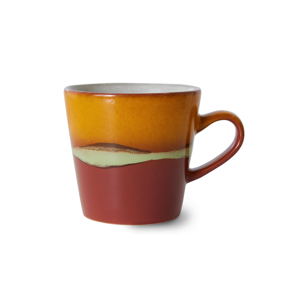 HKliving Americano Tasse HKliving "70s Ceramics Clay" | 260 ml Steingut-Tasse im Retro-Design