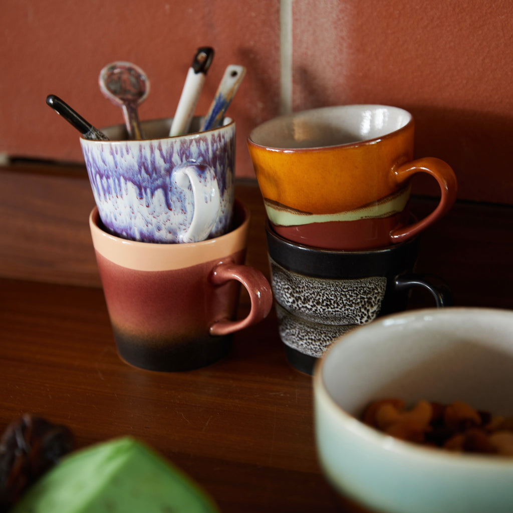 HKliving Americano Tasse HKliving "70s Ceramics Clay" | 260 ml Steingut-Tasse im Retro-Design