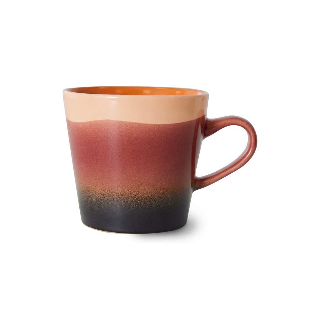 HKliving Americano Tasse HKliving "70s Ceramics Rise" | 260 ml Steingut-Tasse im Retro-Design