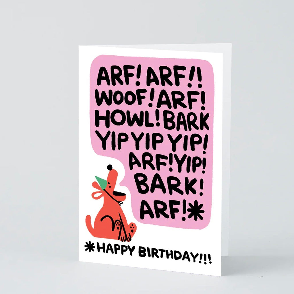 WRAP Grußkarte "Birthday Bark" von WRAP aus London | Wuffige Geburtstagsgrüße für Hundeliebhaber