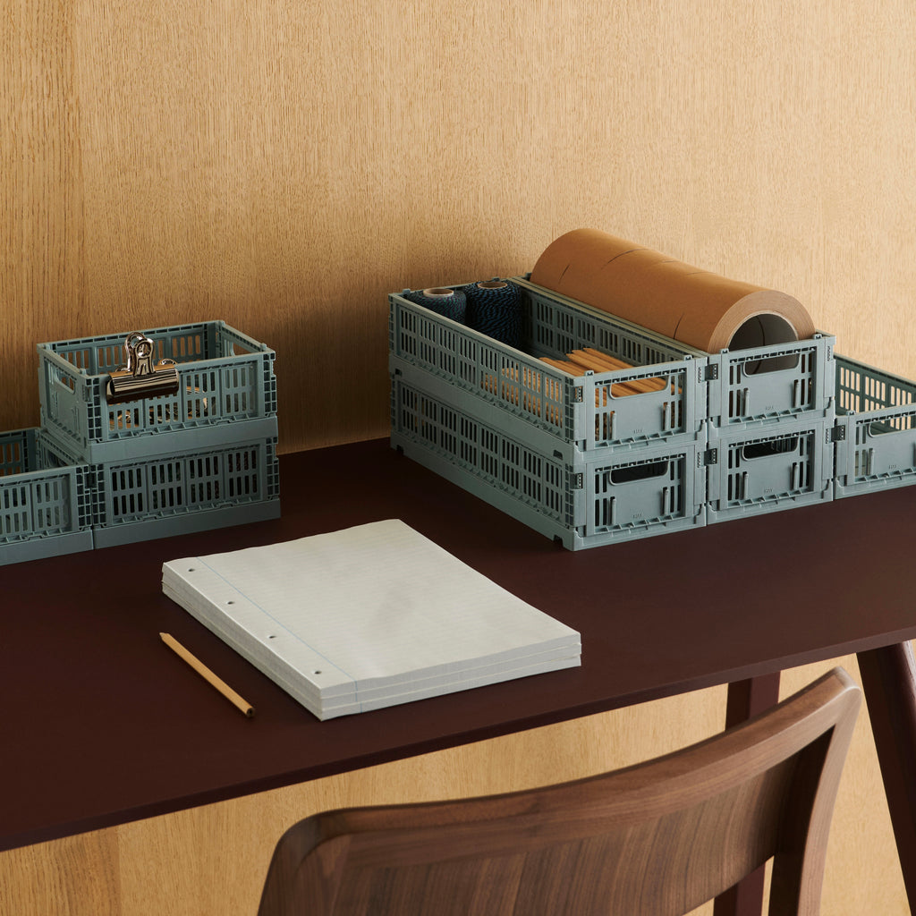 HAY Faltbox „Colour Crate Mini Oblong Sage Green“ | Schmal & stilvoll | HAY