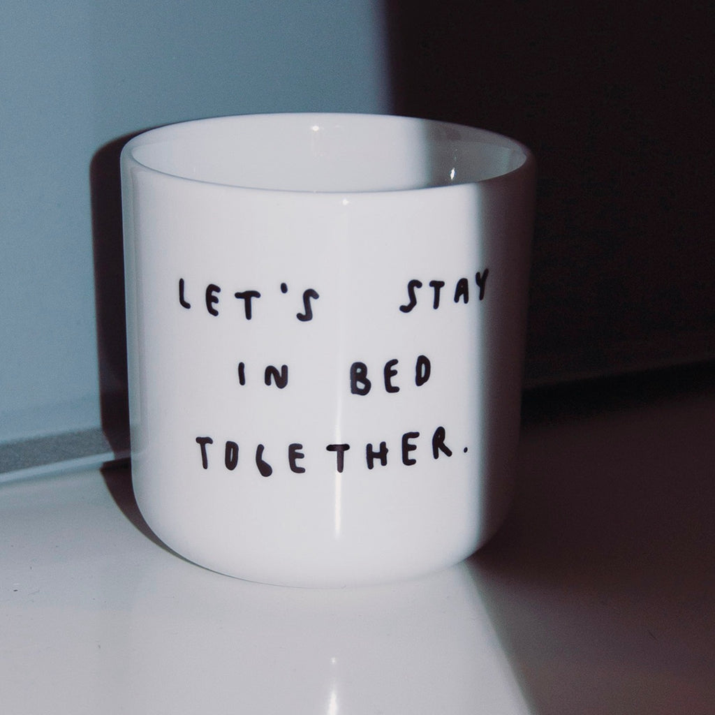 YAHYA Studio Becher "Let's stay in bed together"