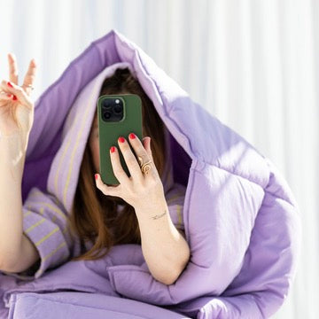 BONGUSTA Decke „Puffy Blanket Lavender“ | Weiche Steppdecke | Bongusta