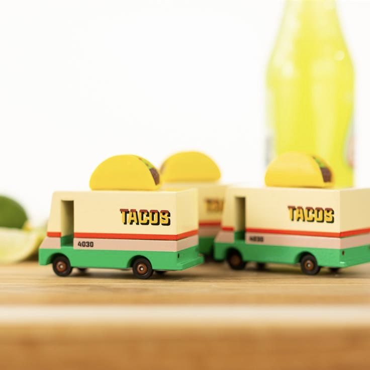 Candylab Toys Candycar Candylab “Taco Van” | Retro-Holzauto im Streetfood-Stil