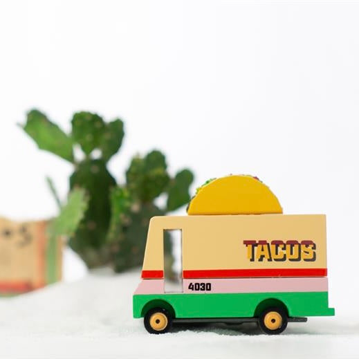 Candylab Toys Candycar Candylab “Taco Van” | Retro-Holzauto im Streetfood-Stil