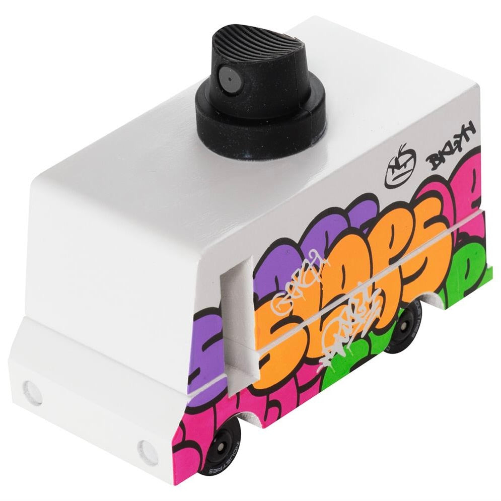 Candylab Toys Candycar Candylab “Graffiti Black Van” | Schwarzes Design-Holzauto