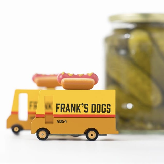 Candylab Toys Candycar Candylab “Hot Dog Van” | Kultiges Imbiss-Holzauto