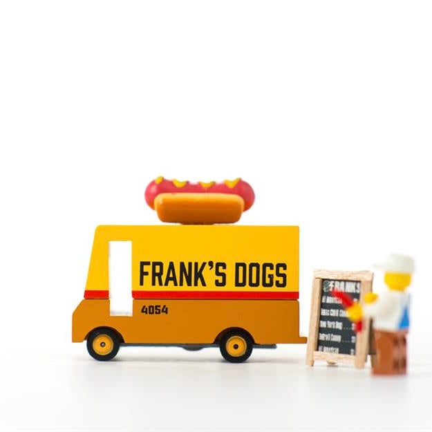 Candylab Toys Candycar Candylab “Hot Dog Van” | Kultiges Imbiss-Holzauto