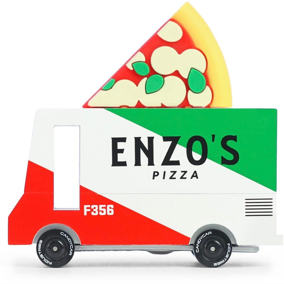 Candylab Toys Candycar Candylab “Pizza Van” | Holzbus für Pizza-Fans