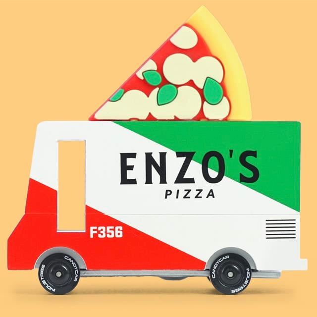 Candylab Toys Candycar Candylab “Pizza Van” | Holzbus für Pizza-Fans