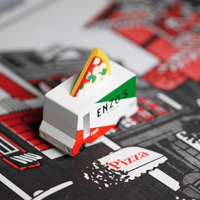 Candylab Toys Candycar Candylab “Pizza Van” | Holzbus für Pizza-Fans