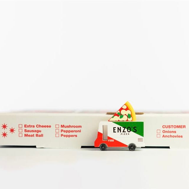 Candylab Toys Candycar Candylab “Pizza Van” | Holzbus für Pizza-Fans