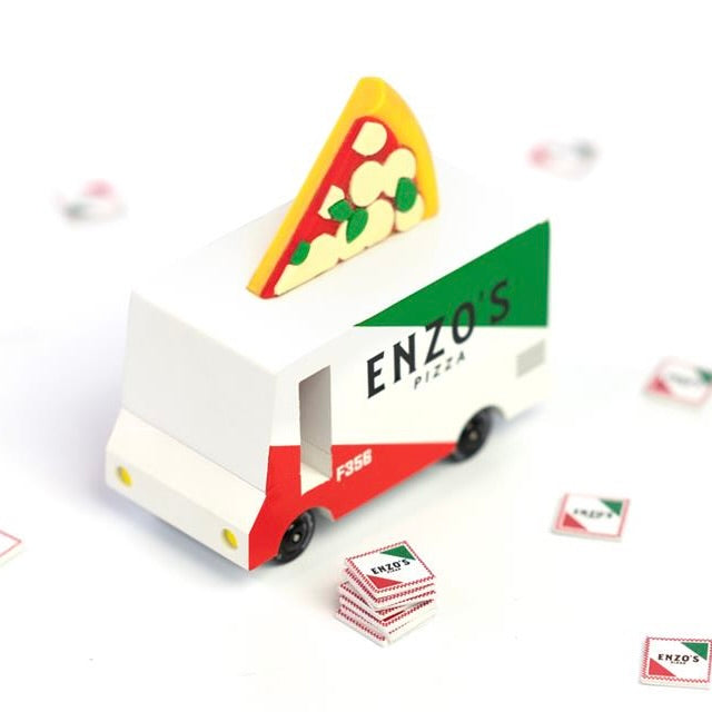 Candylab Toys Candycar Candylab “Pizza Van” | Holzbus für Pizza-Fans