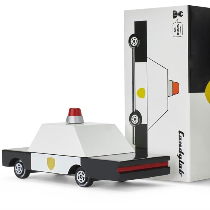 Candylab Toys Candycar Candylab “Police Car” | Klassisches Polizei-Holzauto