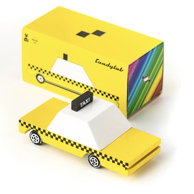 Candylab Toys Candycar Candylab “Yellow Taxi” | Gelbes Taxi aus Holz