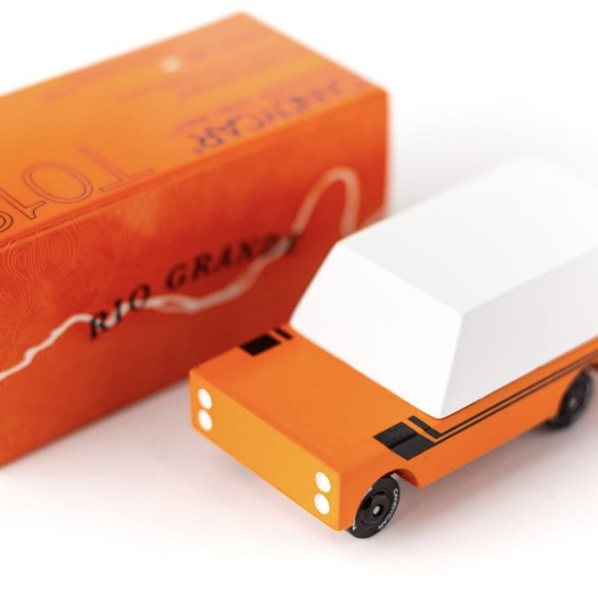 Candylab Toys Candycar Candylab “Rio Grande Mule Orange” | Pickup aus Holz in Orange