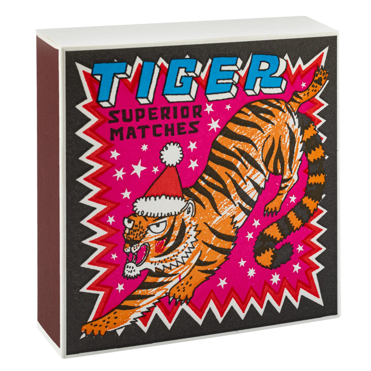 Archivist Lange Streichhölzer „Festive Tiger“ | in Square Matchbox | Archivist