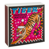 Archivist Lange Streichhölzer „Festive Tiger“ | in Square Matchbox | Archivist