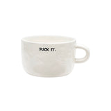anna & nina Cappuccino-Tasse „Fuck it“ | Handbemalt | anna & nina